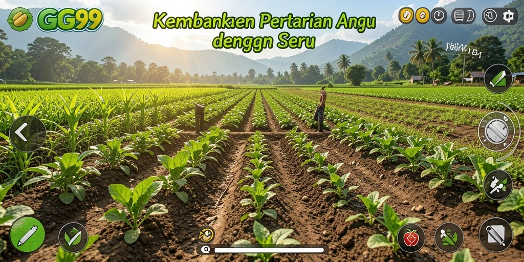 Screenshot utama GG99 menampilkan gameplay seru dalam bertani.