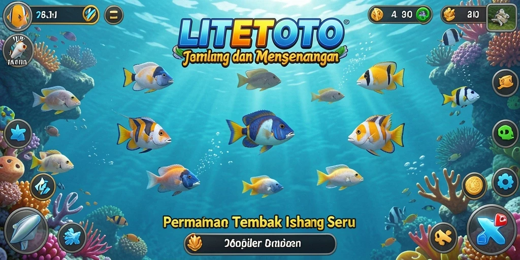 Tangkapan layar gameplay seru dari LITETOTO yang menampilkan aksi Tembak Ikan.