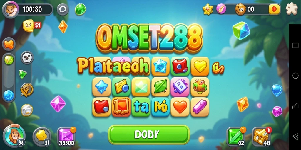 Tampilan gameplay OMSET288 yang seru dan penuh warna.